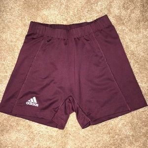 Maroon Adidas Climate Spandex Shorts